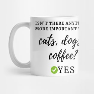 Isn't there anything more important than cats, dogs & coffee? Yes Mug